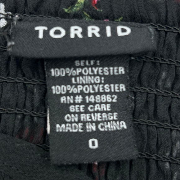 Torrid Women Y2K Plus Size Floral Chiffon Sophie Babydoll Peplum Cami Top Size 0 - Picture 6 of 12